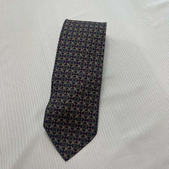 Brooks Brothers Silk Horsebit Geometric Tie Necktie - Picture 1 of 6
